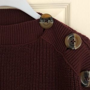 Burgundy Cropped Topshop Sweater
